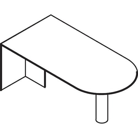 Groupe Lacasse Table, 1 Edge, 72inWx36inDx29-1/2inH, Niagara LAS71BT3672A